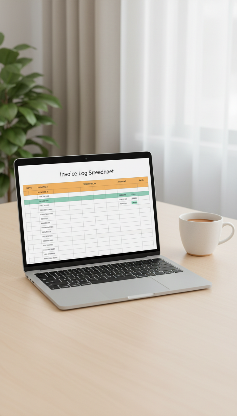 Invoice Log Spreadsheet for Contractors